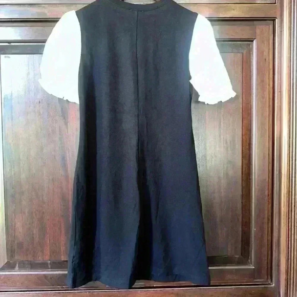 Lily Rose Dress Woman’s Dress size Small Black with White puffy sleeves - Picture 5 of 8